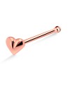 Mini Heart Silver Bone Nose Stud NSKD-835